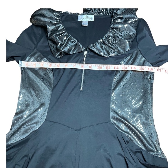 JOSEPH RIBKOFF Black Lightweight Bubble Hem Dress w/ Pockets Side Zip US Sz 8 - Picture 5 of 12